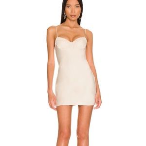 NBD Gracen Mini Dress in Champagne Ivory